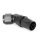 Aluminium fitting ANO-TUFF, 45° block, -D8 (3/4-16UNF), black anodized