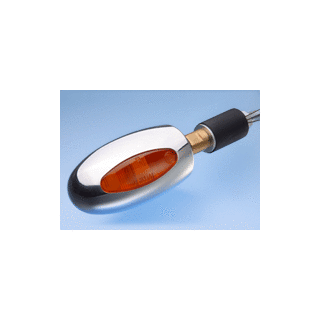 KELLERMANN-Lenkerendenblinker BL1000, vordere Fahrtrichtungsanzeiger, Stahl verchromt, Montage am Lenkerende, ersetzen Lenkerendengewichte, pro Stück