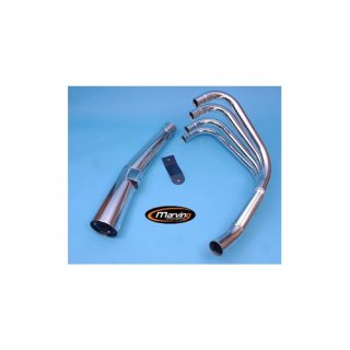 MARVING-MASTER-4-1 exhaust system made of chrome-plated steel, for all Z 650 B/C/D/SR/F, without TÜV-certificate!