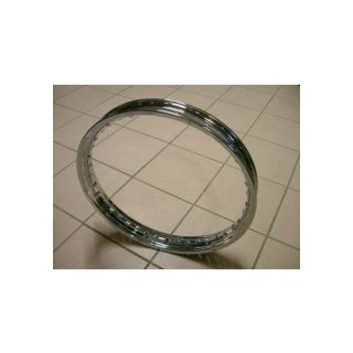 Steel rim for front wheel, 1,85 x 19, chrome-plated, already drilled, replica, for all Z 1 A and B `72-`74