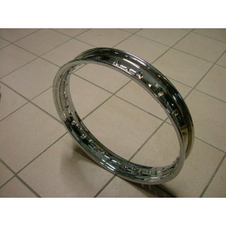 Steel rim for rear wheel, 2,15 x 18, chrome-plated, already drilled, replica, for all CB 500 Four, 550 F, 550 K3