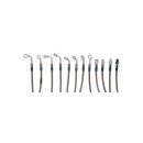 3-piece ABM stainless steel brake lines, front, with...