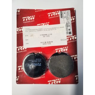 LUCAS-Bremsbeläge MCB35, vorne, für alle CB 350 Four, CB 400 Four, CB 500 Four, CB 550 F1, F2, K3, CB 750 F1, K7