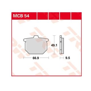 LUCAS-Bremsbeläge MCB54, vorne, für CB 750 Four F2 (`78), CB 750 F (RC04) `80-`81, CB 900 F (SC01) `79-`80, CBX 1000 (CB1, SC03) `78-`80