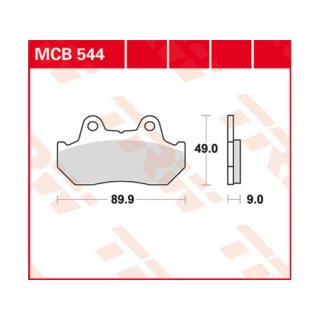 LUCAS-Bremsbeläge MCB544, vorne, für CB 750 F (RC04) `82, CBX 1000 (SC06) `81-`83