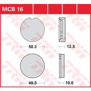 LUCAS-Bremsbeläge MCB016, vorne, für Z 1