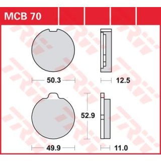 LUCAS-Bremsbeläge MCB70, vorne, für alle GS 750 `77-`79, GS 850 G `79