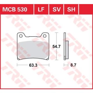 LUCAS-Bremsbeläge MCB530, vorne, für alle FJ 1100, FJ 1200 `86-`87
