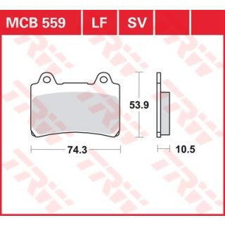 LUCAS-Bremsbeläge MCB559, vorne, für alle FJ 1200 `88-`97