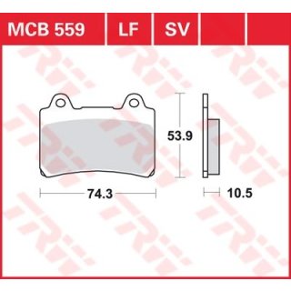 LUCAS brake pads MCB559, front, for all FJ 1200 `88-`97