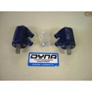 Pair, DYNA ignition coils, 0.7Ohm, dual output, blue, DC-9-1