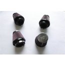 Kit, K&N  Single Air Filter (round with chrome end...