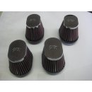 Kit, K&N  Single Air Filter (oval with chrome end...