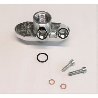 Oil cooler engine adapter for GS 550 B/C/D/E/, GS 750 B/D/E, GS 850 G, GS 1000 E/S/G, GSX 1100 E/S, GSX1100 ES/EF