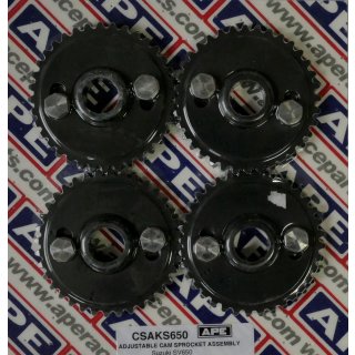 Satz, verstellbare Nockenwellenräder inkl. Adapter für SUZUKI SV 650 S/N `99-`09 und 650 GLADIUS ab `09