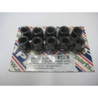 Kit, APE HIGH PERFORMANCE PRO MOD cylinder head nuts for all GSX 1300 R Hayabusa up to `99, just together with APE cylinder studs Best.-Nr.:57-2029 