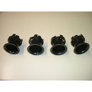 Satz (4Stk.), KEIHIN-Ansaugtrichter, schwarz, 45mm lang, für CR26-CR33 Rundschiebervergaser