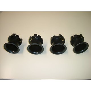 Satz (4Stk.), KEIHIN-Ansaugtrichter, schwarz, 45mm lang, für CR35-CR39 Rundschiebervergaser