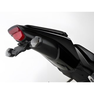 Conversion kit for license plate holder of all CBR 1000 RR 2008-2011 with AND without ABS, suitable for original indicators or mini indicators (e.g. KELLERMANN), incl. LED license plate light and mounting instructions
