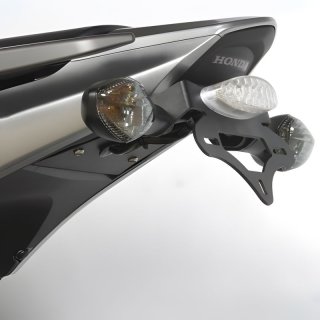 Umbaukit für Kennzeichenhalter von allen HONDA NC 700 S und X ab 2012, geeignet für orig. Blinker oder Miniblinker (z.B. KELLERMANN), inkl. LED-Kennzeichenleuchte und Anbauanleitung