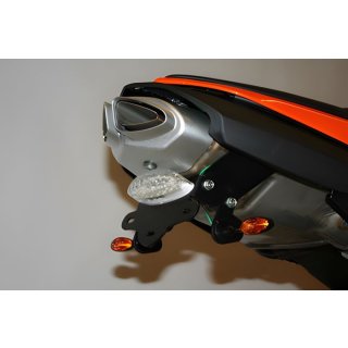 Umbaukit für Kennzeichenhalter von allen ZX-6R 2007-2008, geeignet für orig. Blinker oder Miniblinker (z.B. KELLERMANN), inkl. LED-Rückleuchte (mit integrierter Kennzeichenbeleuchtung) und Anbauanleitung