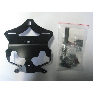 Conversion kit for license plate holders of all KTM 690 DUKE III from `08 and 690 SM (all years of construction), suitable for original indicators or mini indicators (e.g. KELLERMANN), incl. LED license plate light and mounting instructions