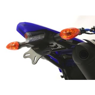 Umbaukit für Kennzeichenhalter von YAMAHA WR 250 X ab 2008, geeignet für orig. Blinker oder Miniblinker (z.B. KELLERMANN), inkl. LED-Kennzeichenleuchte und Anbauanleitung.