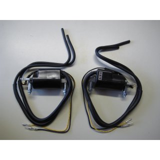 Paar, Zündspulen, 4Ohm, OEM Nachfertigung für alle KAWASAKI Z 650 B/C/D, Z1, Z 900 A4, Z 1000A, Z1R, `72-`78 und SUZUKI GS 500 E, GS 550, 750, 850, 1000 `77-`84. Nur für Kontaktzündung geeignet!