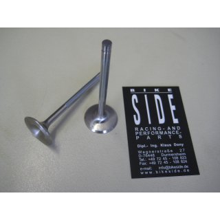 28,5mm, ( +1mm) Edelstahl-Einlass-Ventil für alle GSX 1100 E, S Katana `80-`83 (1,5mm) und GSX 1100 ES/EF `82-`86. Maximaler Durchmesser für orig. GSX1100 E/S `80-`83.