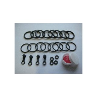 Repair kit for all 4-piston front brake calipers. Suitable for all GSX-R 750 GR77B `88-`89, GSX-R 750 GR7AB `90-`91, GSX-R 1100 GV73C `89-`92. kit contains parts for two calipers!