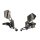 GILLES-Fußrastenanlage für YAMAHA YZF-R1 1998-1999, umgekehrtes Schaltschema möglich, YZF-R1 2000-2003, umgekehrtes Schaltschema möglich, nur links Carbon-Fersenschutz, CNC gefräst, verstellbar, schwarz eloxiert