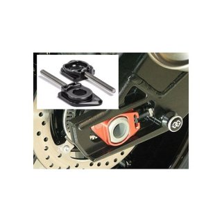 GILLES chain tensioner AXB.GT, CNC milled, in black, gold or red anodized, for all Suzuki GSX-R 1000 `05-`16, GSX-R 600 `06-`10