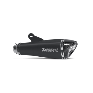 AKRAPOVIC-Slip-On exhaust silencer, made of black anodized titanium with carbon cap, TÜV-homologated for BMW R NINE T from 2014, - 2,8 kg